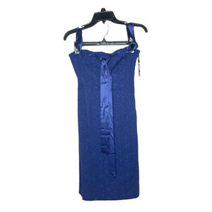 Betsey Johnson Special Occasion Blue Eyelet Ribbon Tie Dress New Size 4